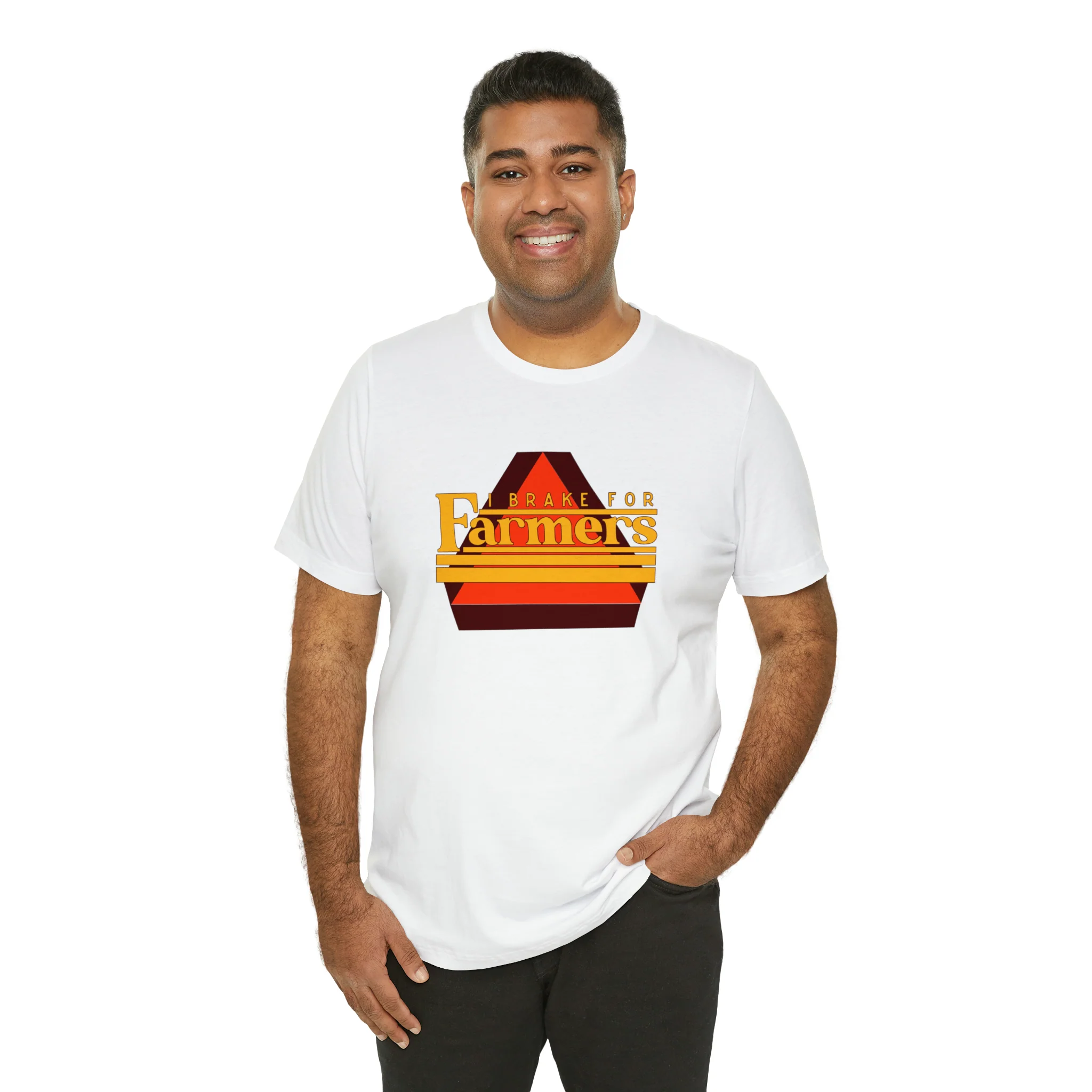 I Brake For Farmers Unisex Jersey Short Sleeve Tee