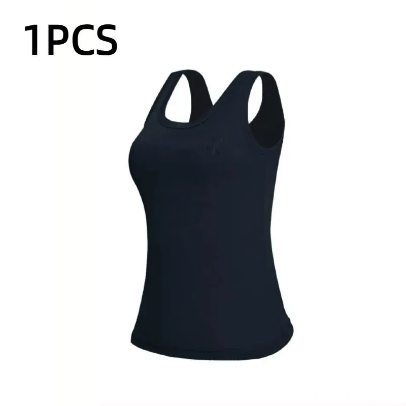 Ribbed Workout Tank Tops for Women with Built in Bra Tight Racerback Scoop Sports Tank Neck Athletic Top for Summer And All Seasons Womenswear Bras