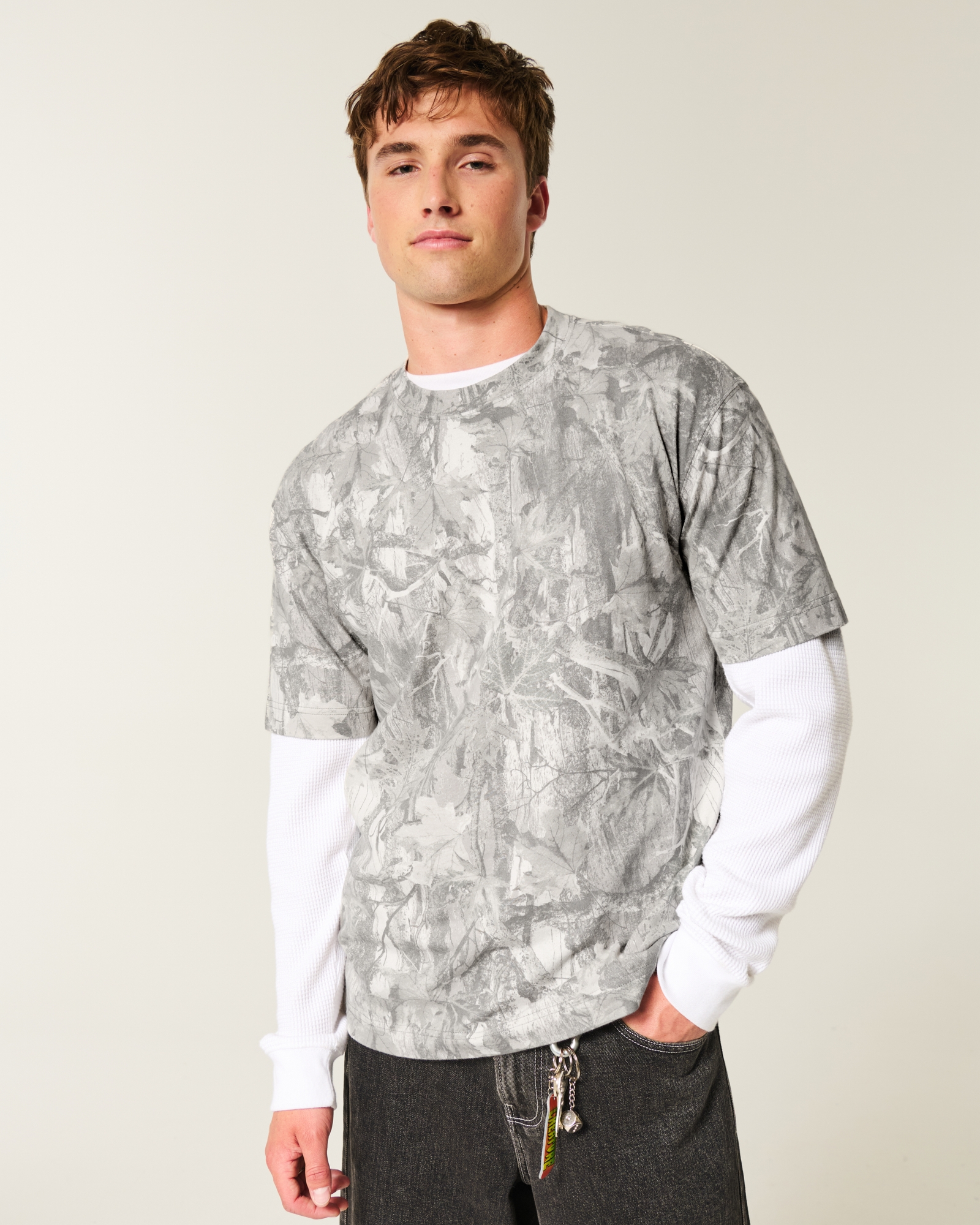 Boxy Heavyweight Washed Cotton Crew T-Shirt