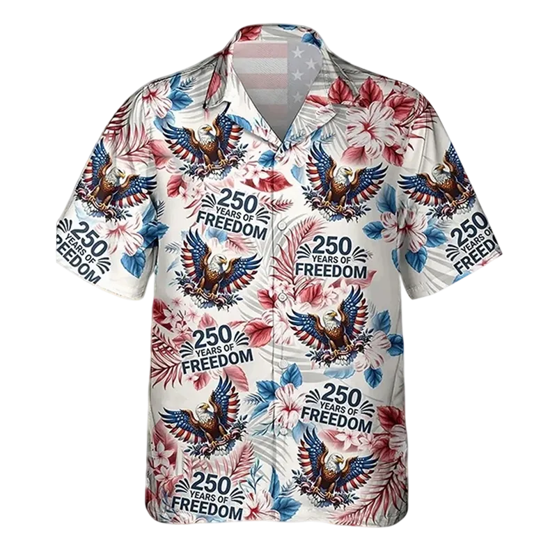 Retro Hawaii 250 Years of Freedom 1776 - 2026 Eagle Patriotic Shirt