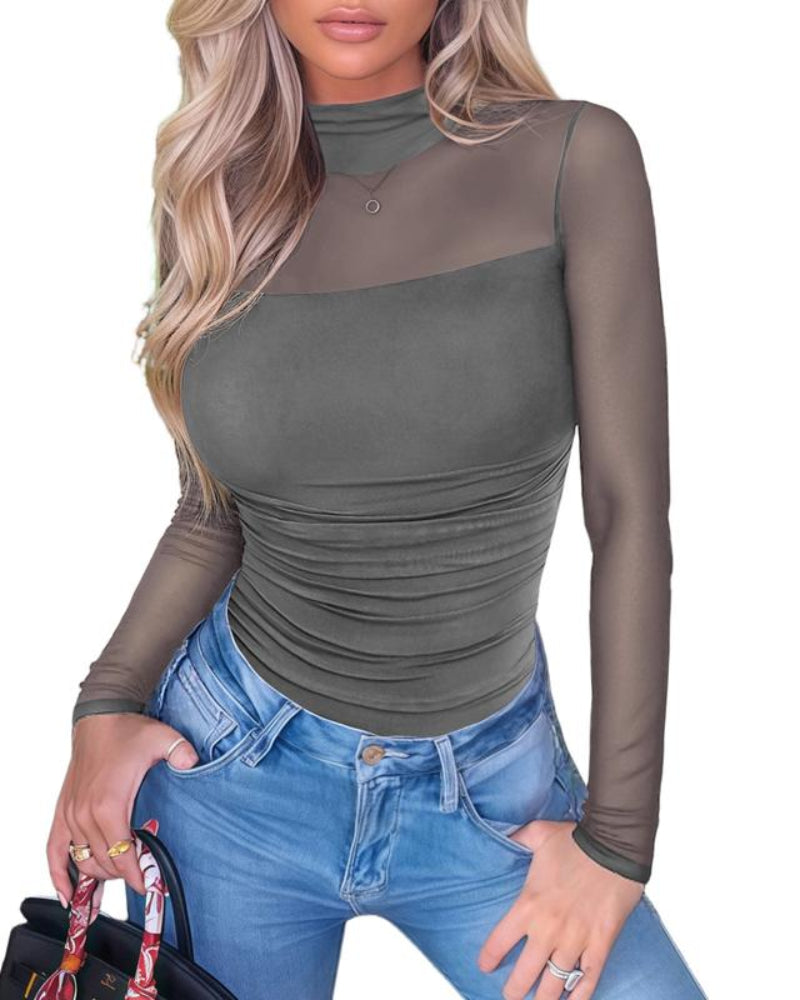 Women's Mesh Bodysuit - Seamless Shaper Top