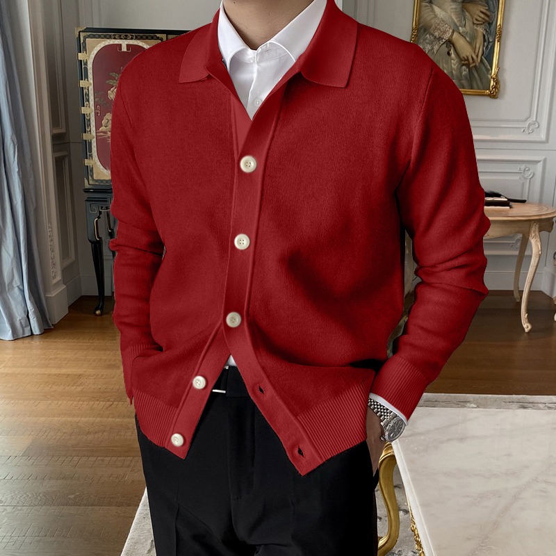 🔥Hot Sale  50% OFF🔥Men's Lapel Knitted Cardigan