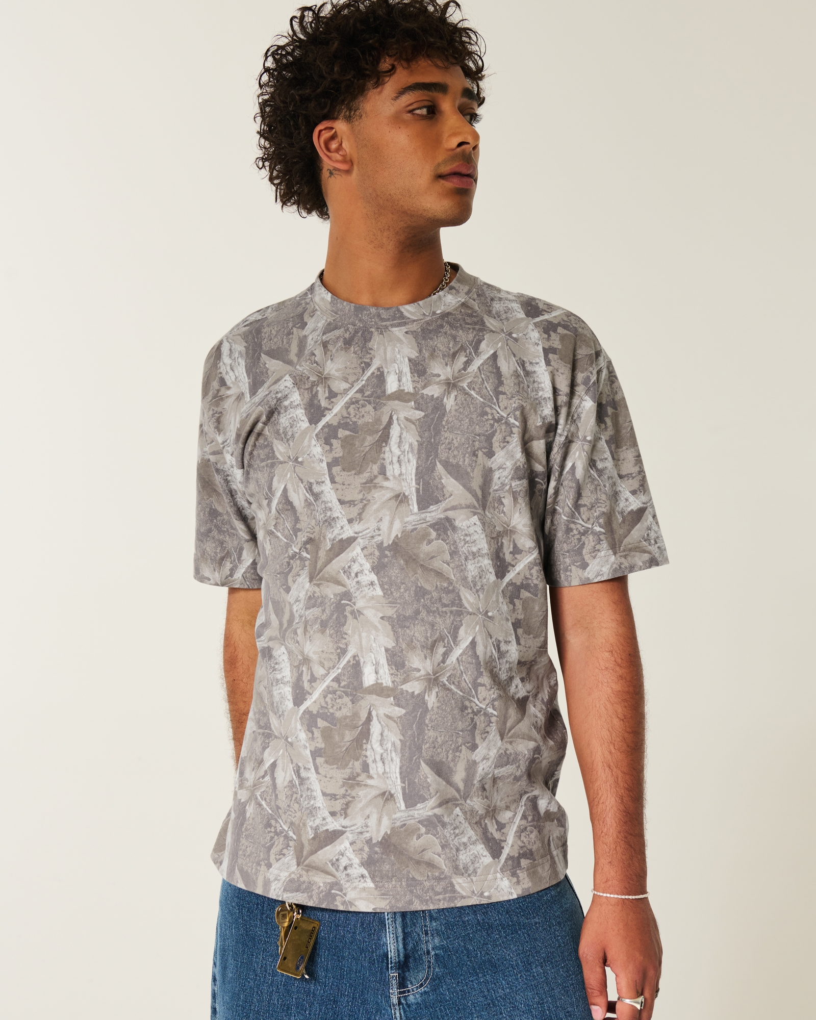 Boxy Heavyweight Washed Cotton Crew T-Shirt