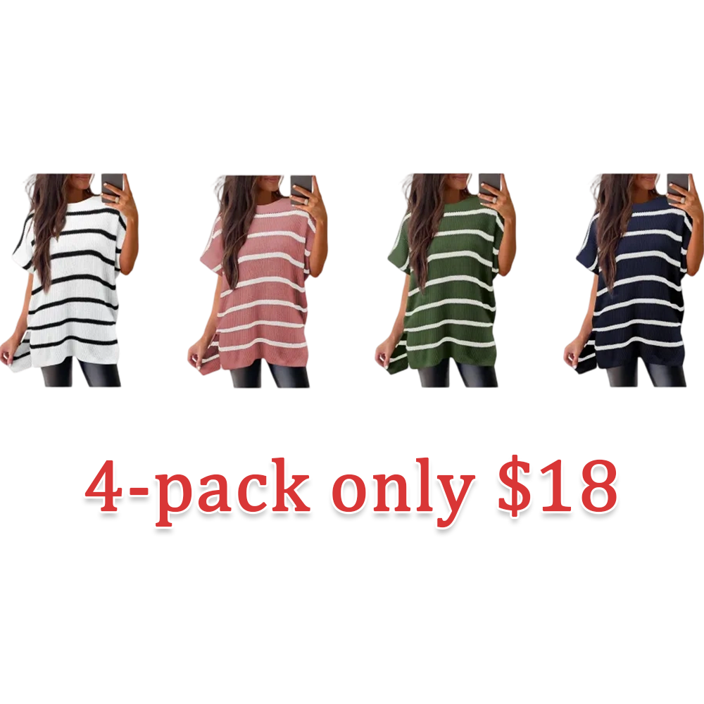 Spring/Summer Oversized Cozy Ribbed Knit Top