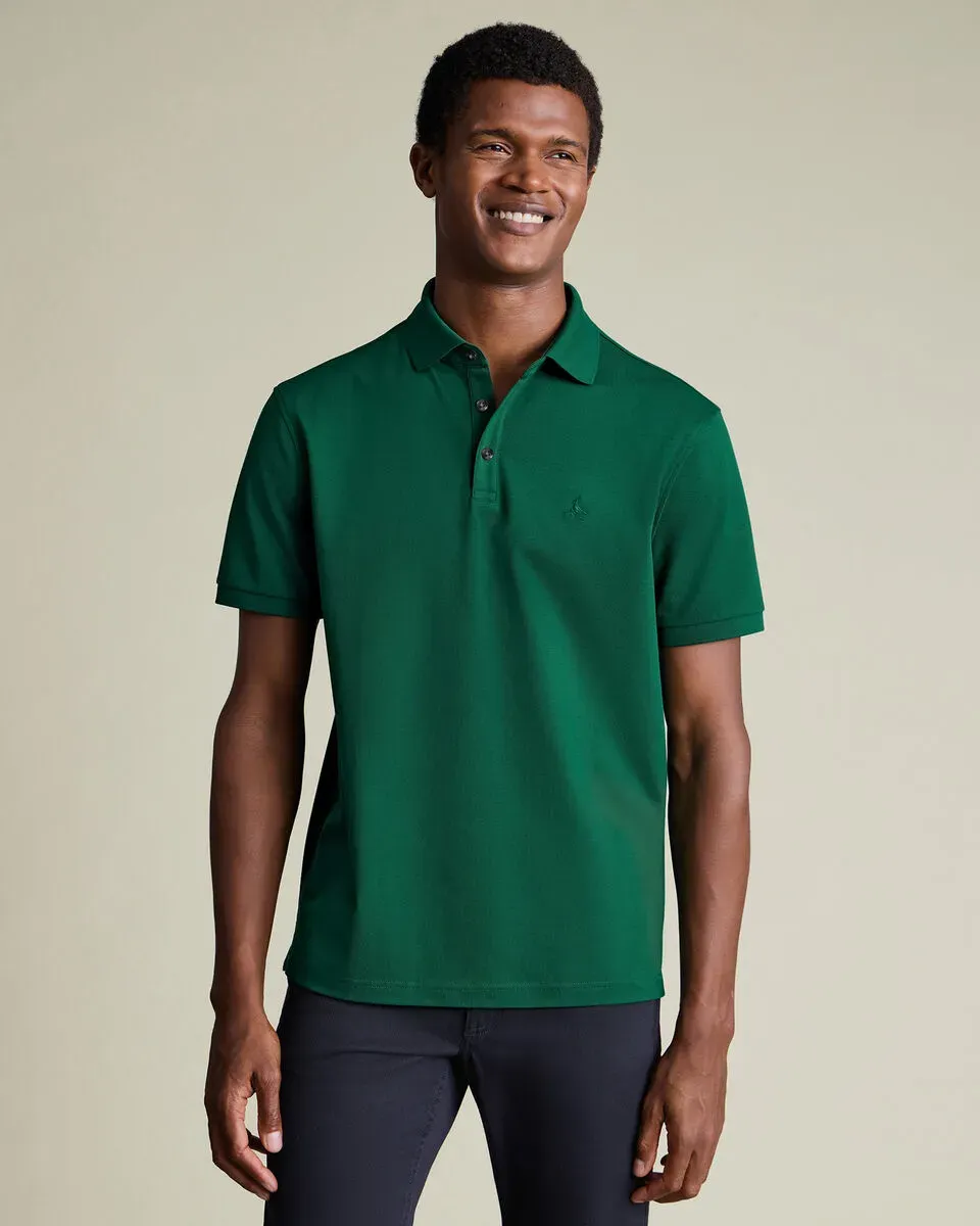 Men'S Casual Business POLO Shirt, Breathable Pique Fabric