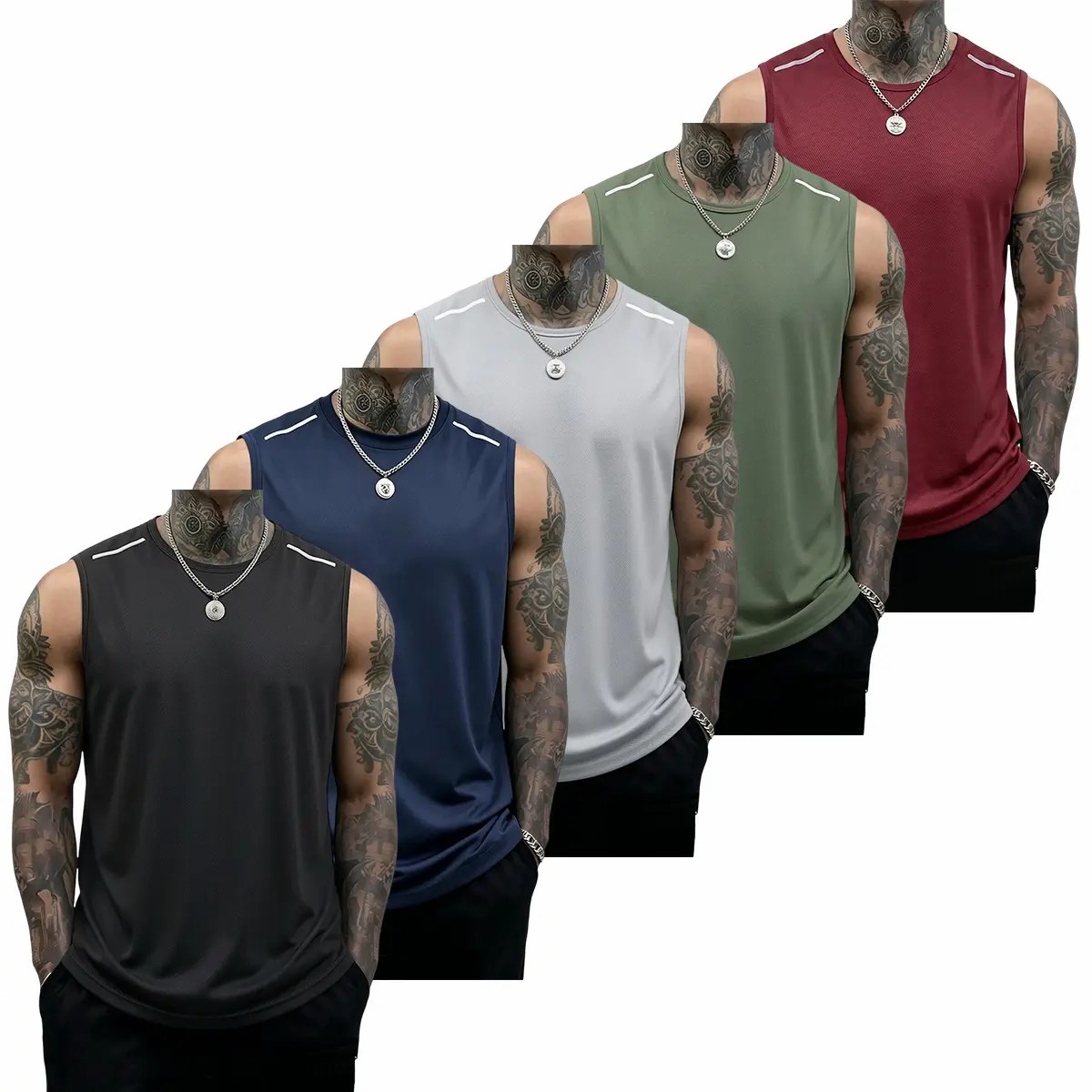 5-Pack Men’s Fitness Tank Tops – Slim Fit Muscle Sleeveless Shirts | Only $21.99
