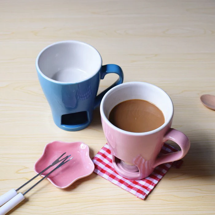 Ceramic Pink & Blue Melter Mug