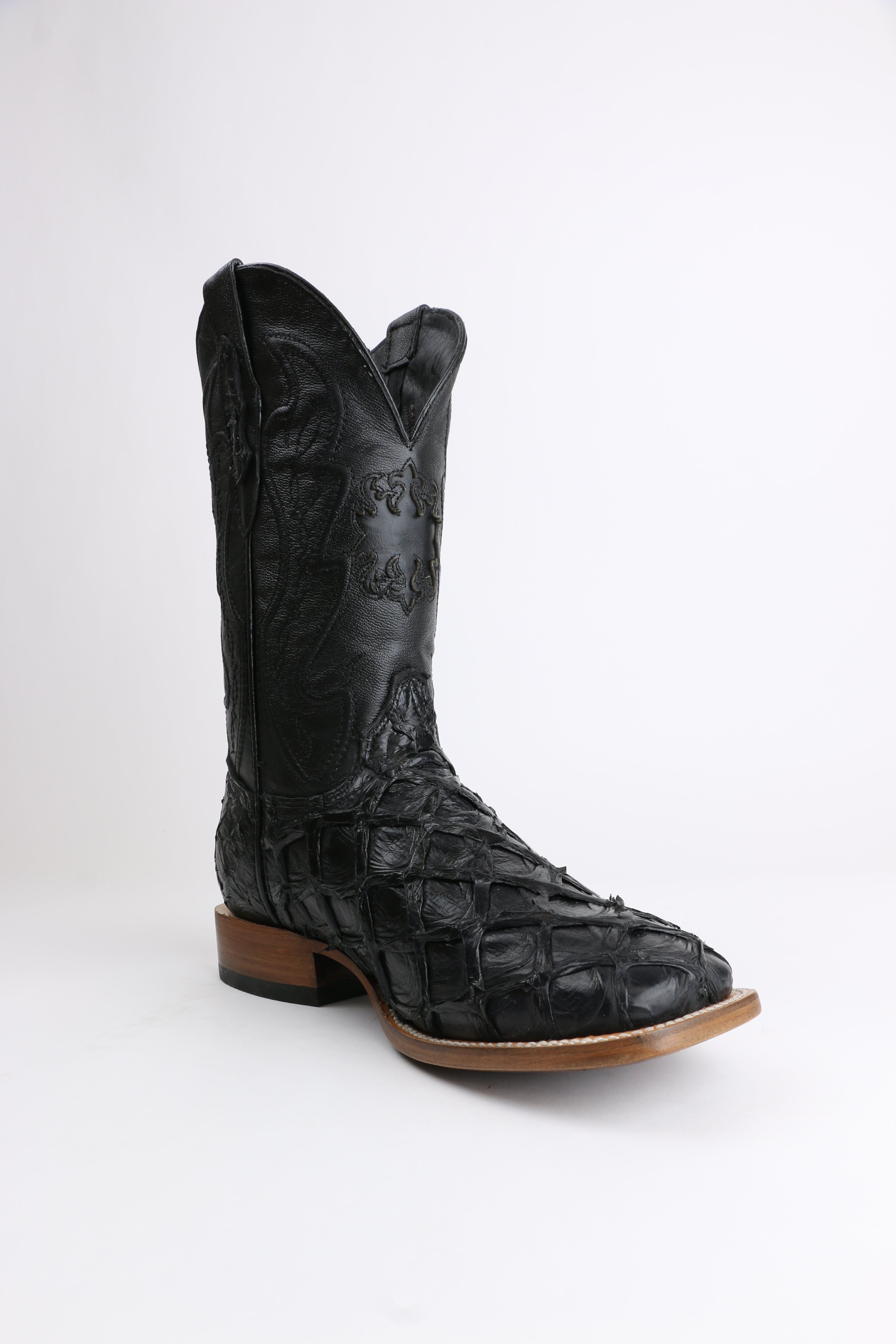 Chero's Premium Exotic Pirarucu Gloss Black Clearance Sale 70%OFF