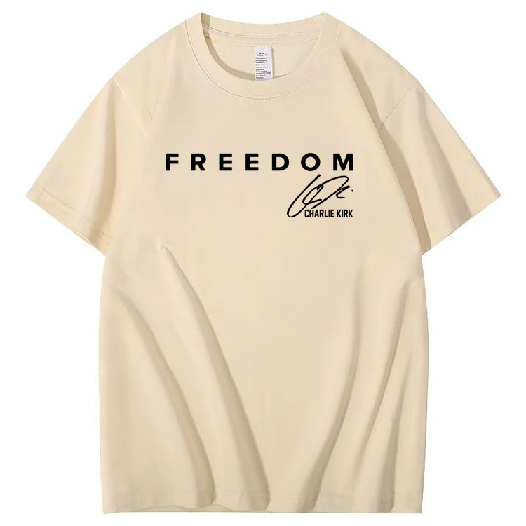 Freedom Pattern100% Cotton T-Shirt
