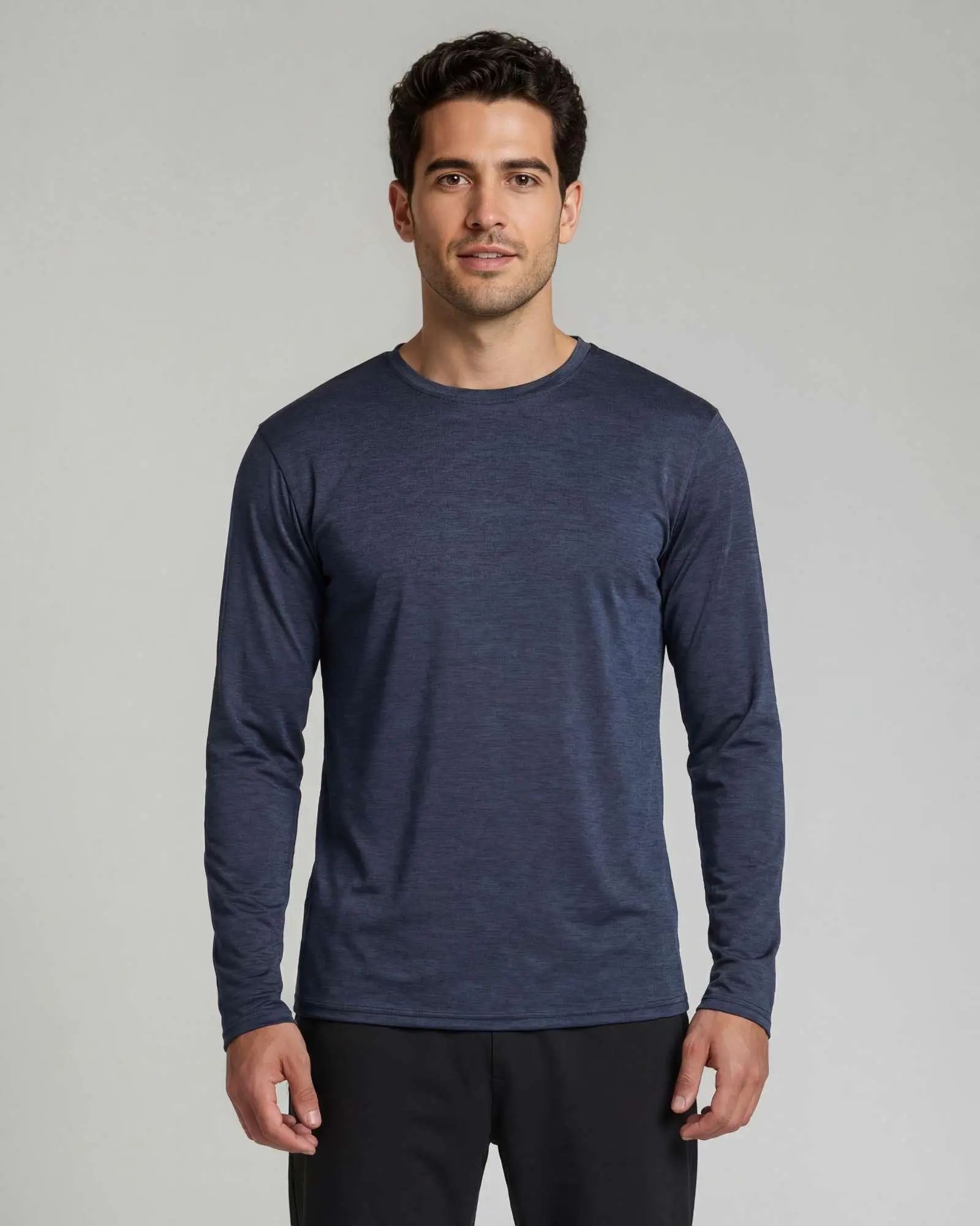 Mens Long Sleeve Dry Fit T Shirts Hiking Fishing Workout Gym Work Sun UPF 50 Wicking Running Tee
