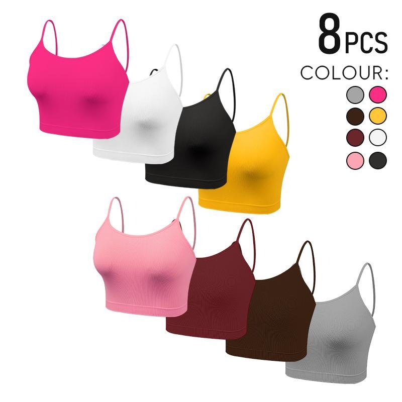 Women's Solid Wireless Bra, Stretchy Comfortable Breathable Bra