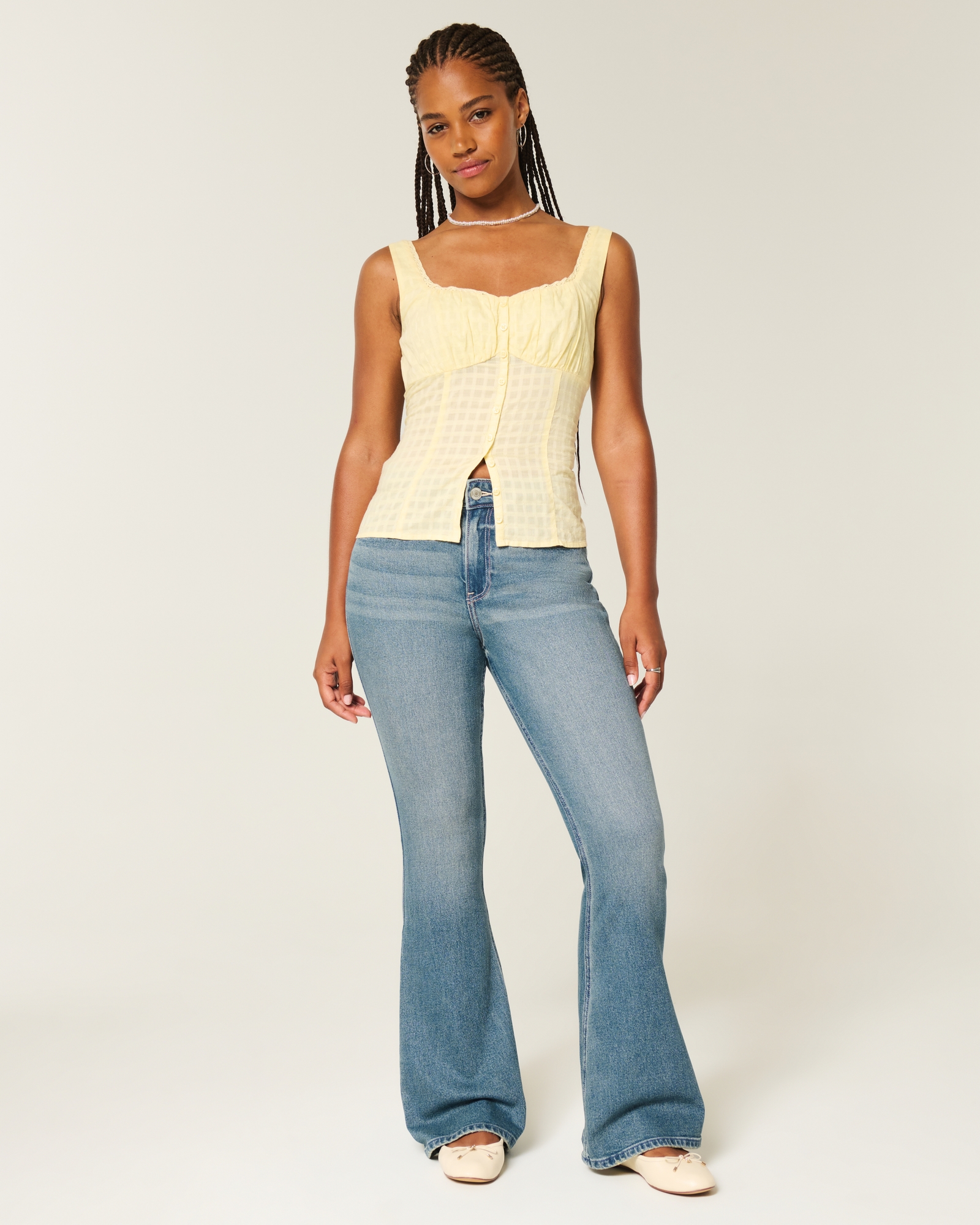 Curvy High-Rise Dark Wash Flare Jeans