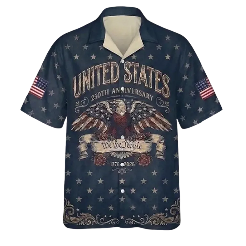 Retro Hawaii 250 Years of Freedom 1776 - 2026 Eagle Patriotic Shirt