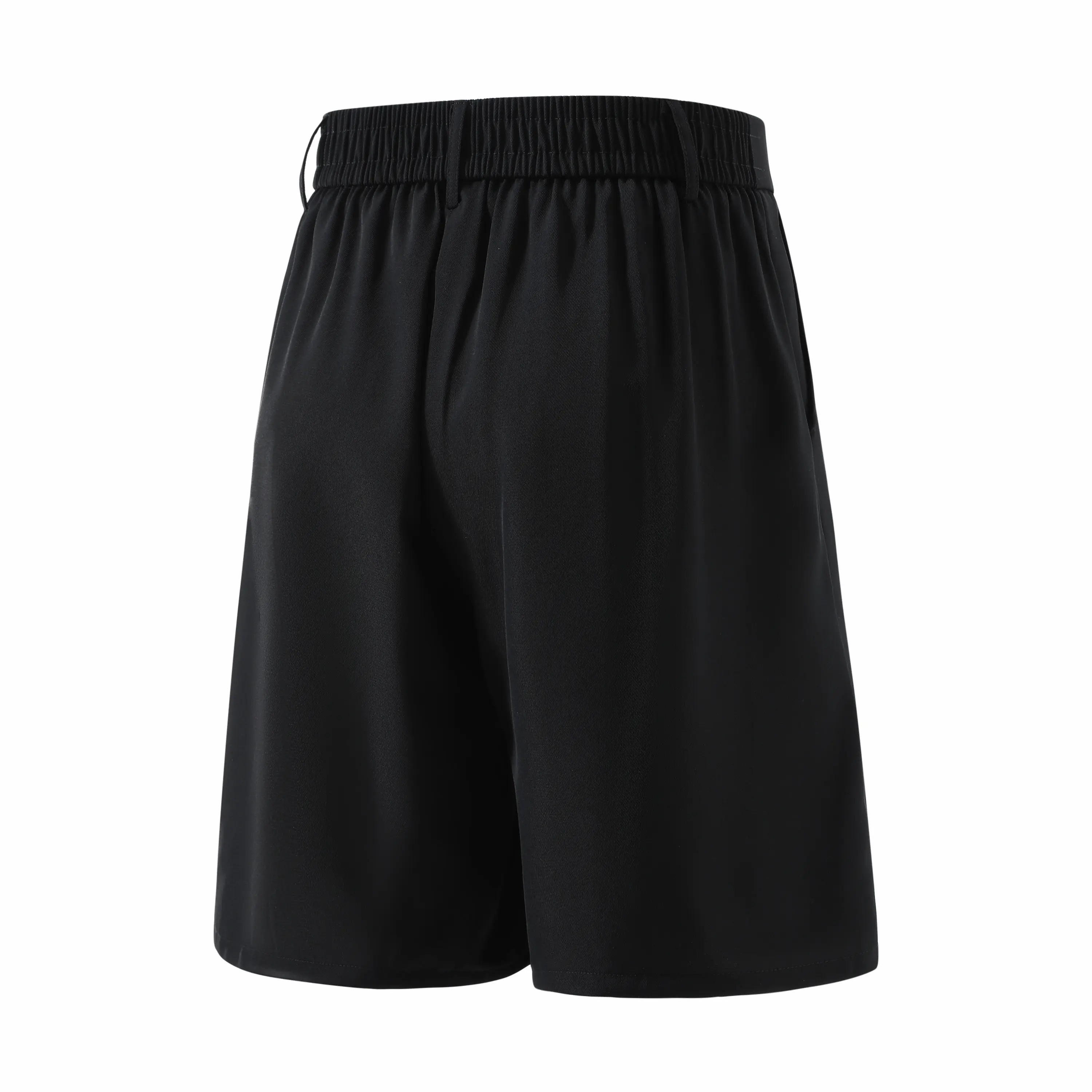 Men's High Waisted Pleated Dress Shorts – Black Suit Shorts for Casual & Formal Summer Wear