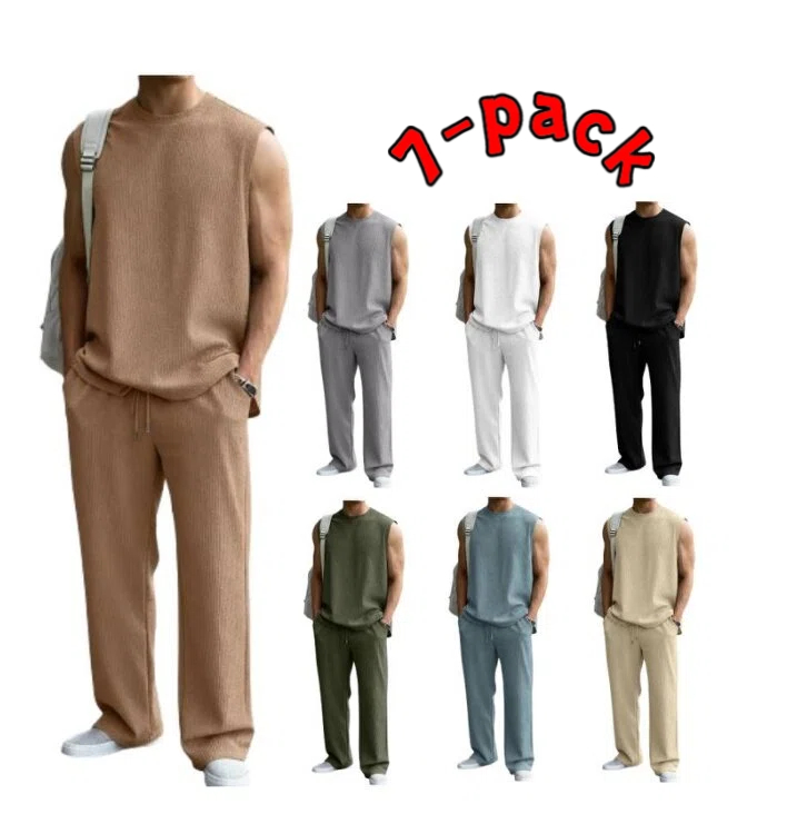 ⚡ Men's 2 Piece Rib Knit Sweatsuit 🔥