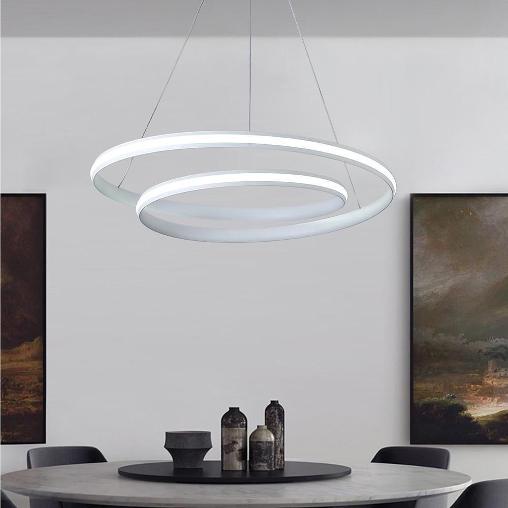 18'' Contemporary 1-Light LED Aluminum Spiral-Shaped Nursery Chandelier
