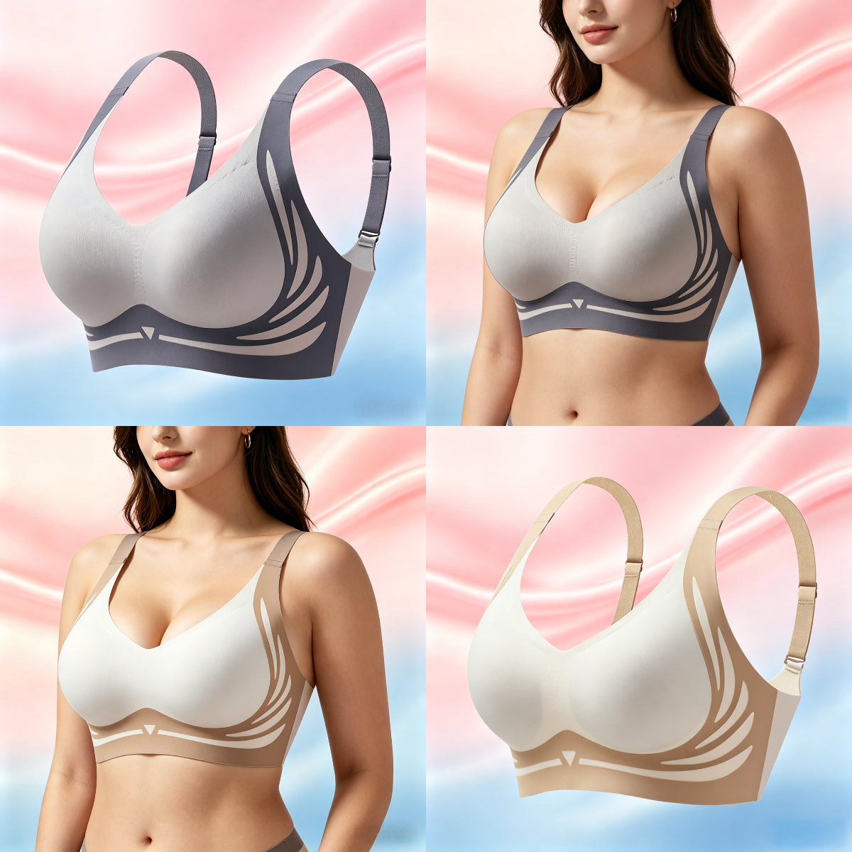 Lifting Anti-Sagging Wire-Free Push-up Bra