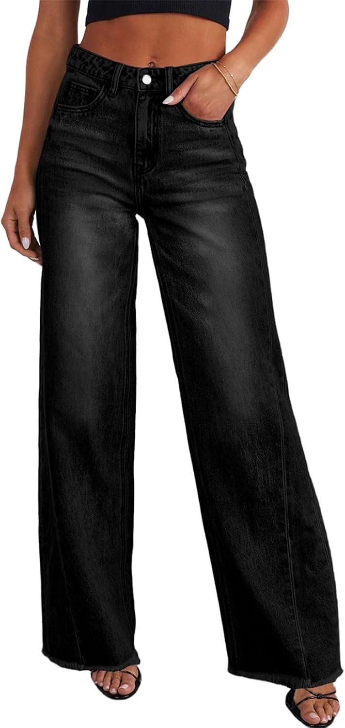 ⚡Women's High-Waisted Stretch Wide-Leg Jeans 🔥