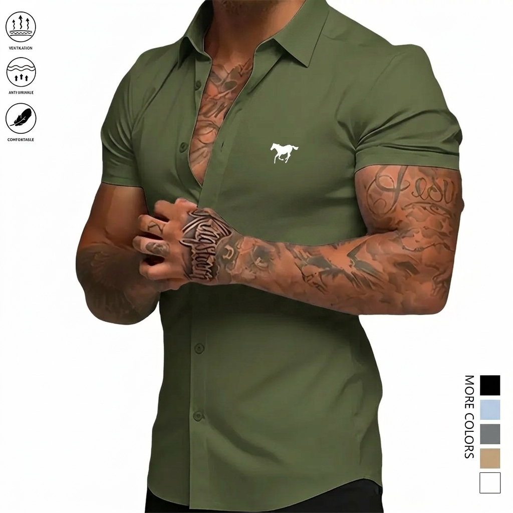 Men's Slim Fit Short Sleeve Shirt