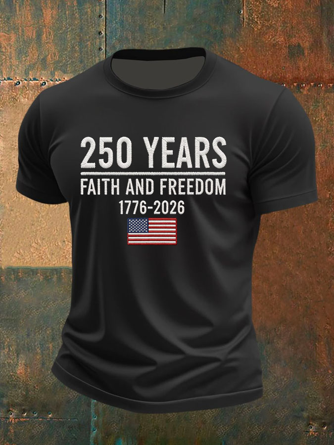 Men'S Faith And Freedom 250 Years T-Shirt