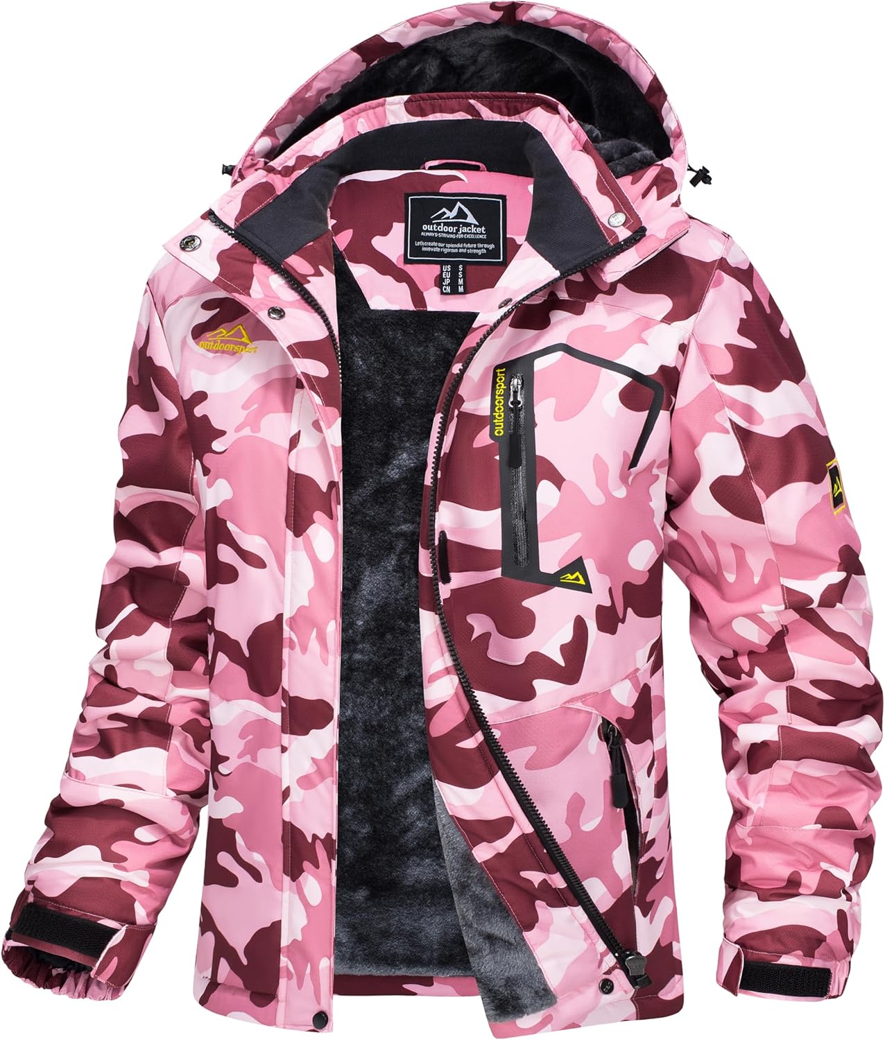 Ski Jacket Waterproof Insulated Snow Coat with Hood