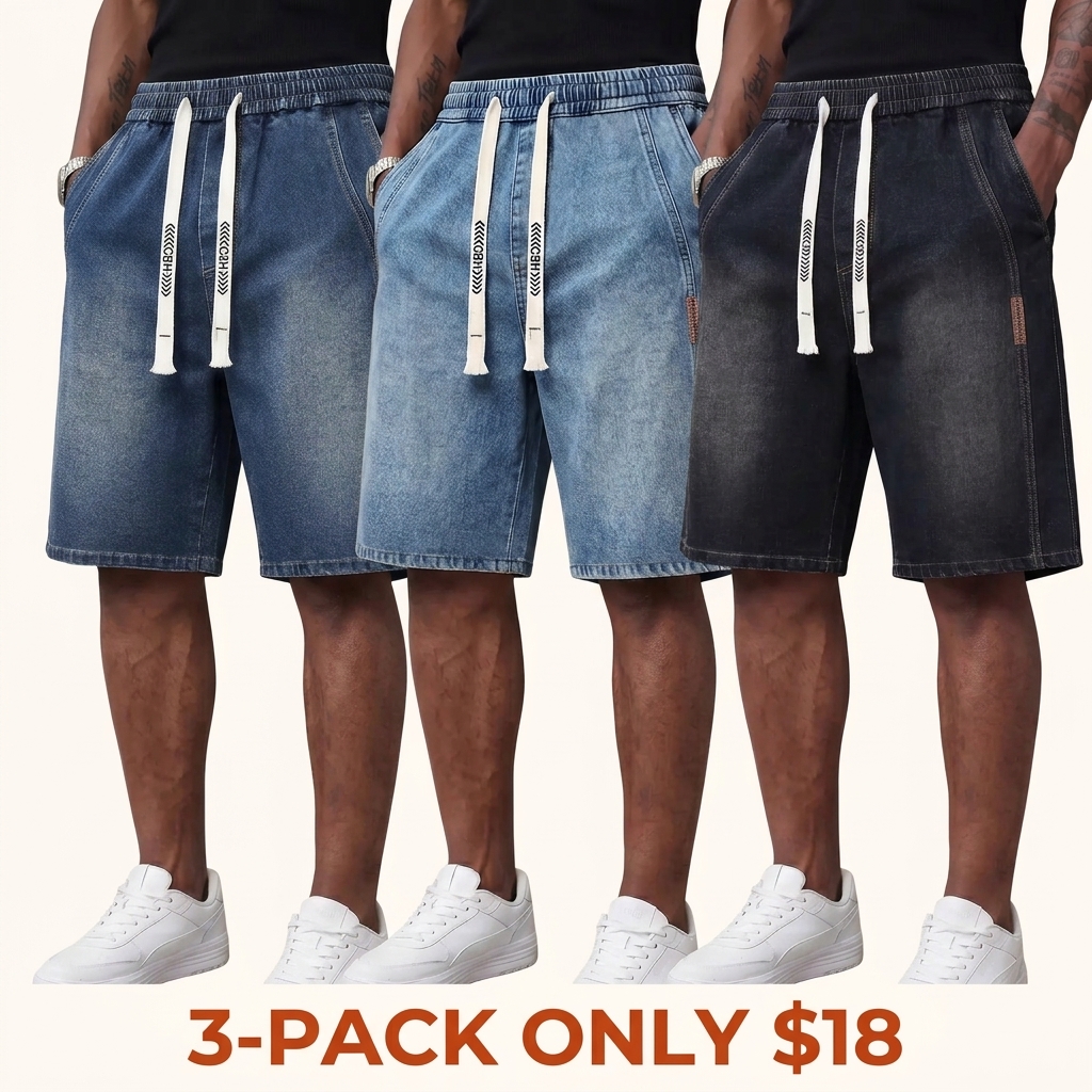 Men's Lightweight Summer Denim Shorts