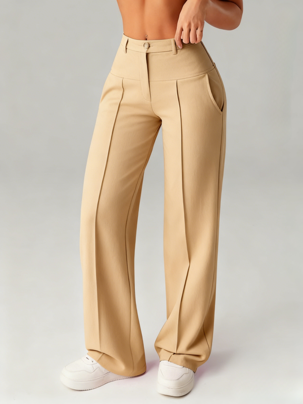 Women's Solid Color Loose Straight Leg Pants