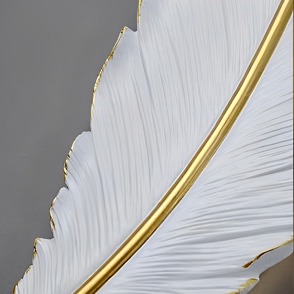 Creative Feathers LED White Luxury Modern Wall Lamp Wall Sconce Lighting