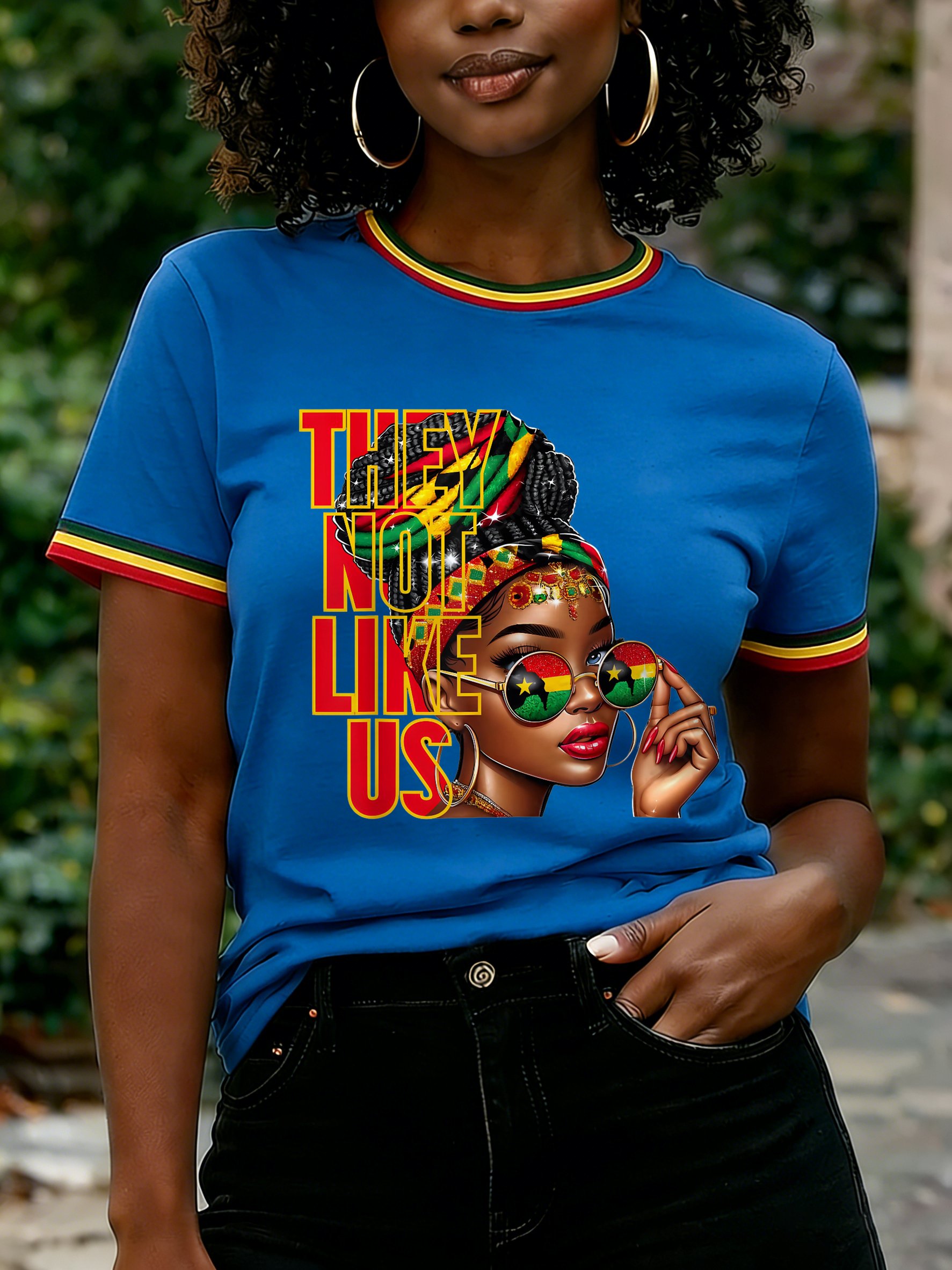 Women's Juneteenth They Not Like Us Print Casual T-shirt