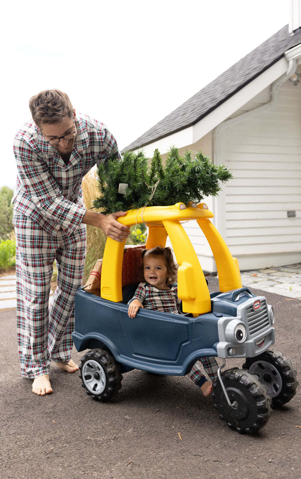 Hibernation Plaid Matching Family Pajamas