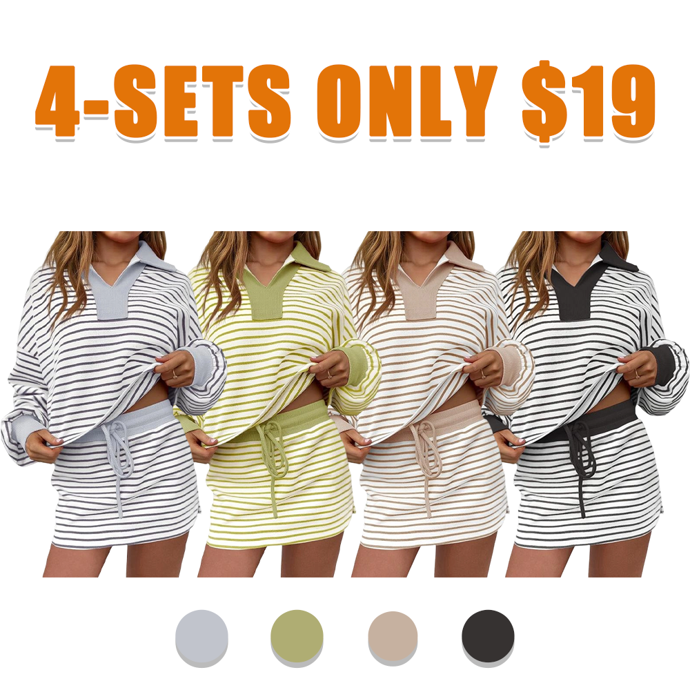 Women's Striped 2-Piece Lounge Set