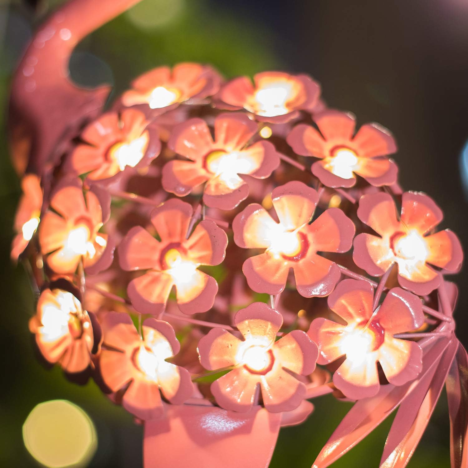 Pink Solar Flamingo Garden Ground Plug Decoration