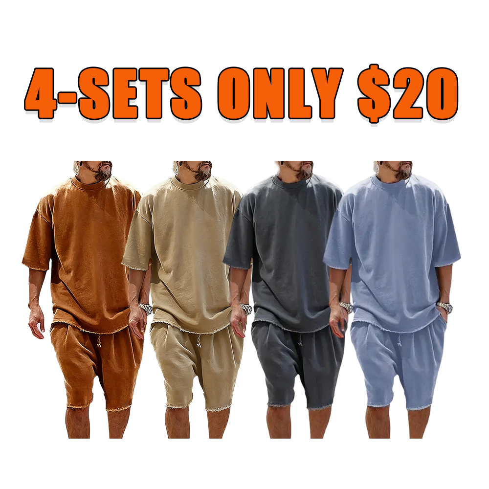 Men's Solid Textured Casual Sweat Suit