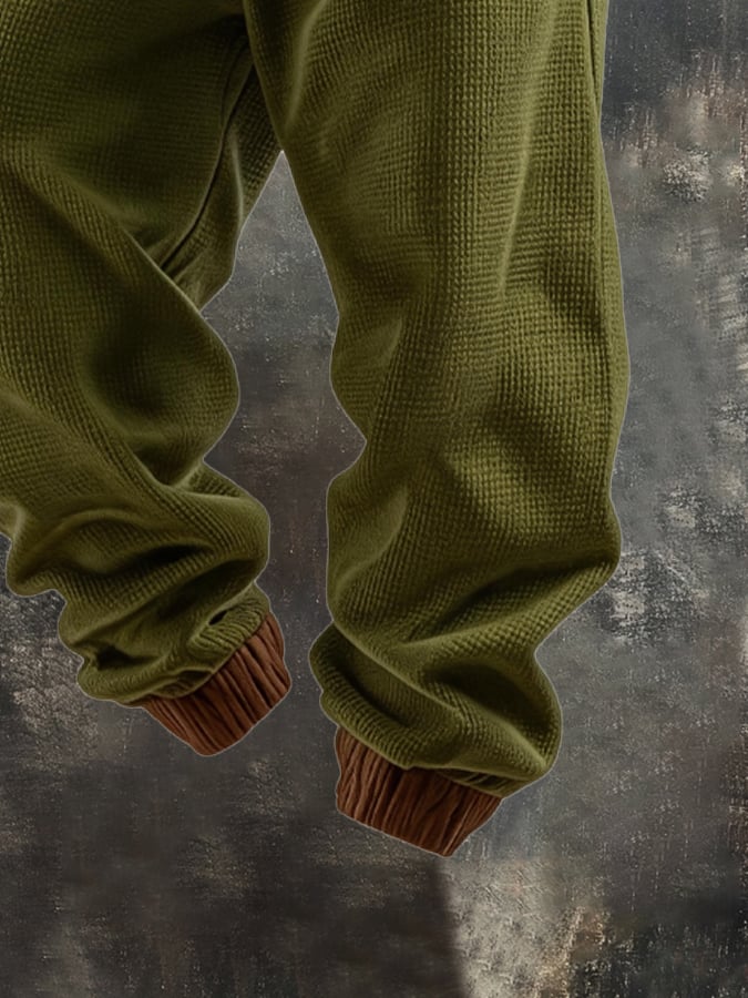 Men's Retro Outdoor Color Block Patriot Sports Pants
