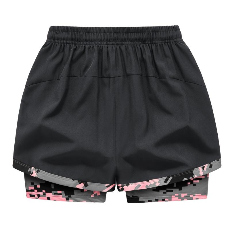 Women's yoga shorts with pockets and a drawstring waistband