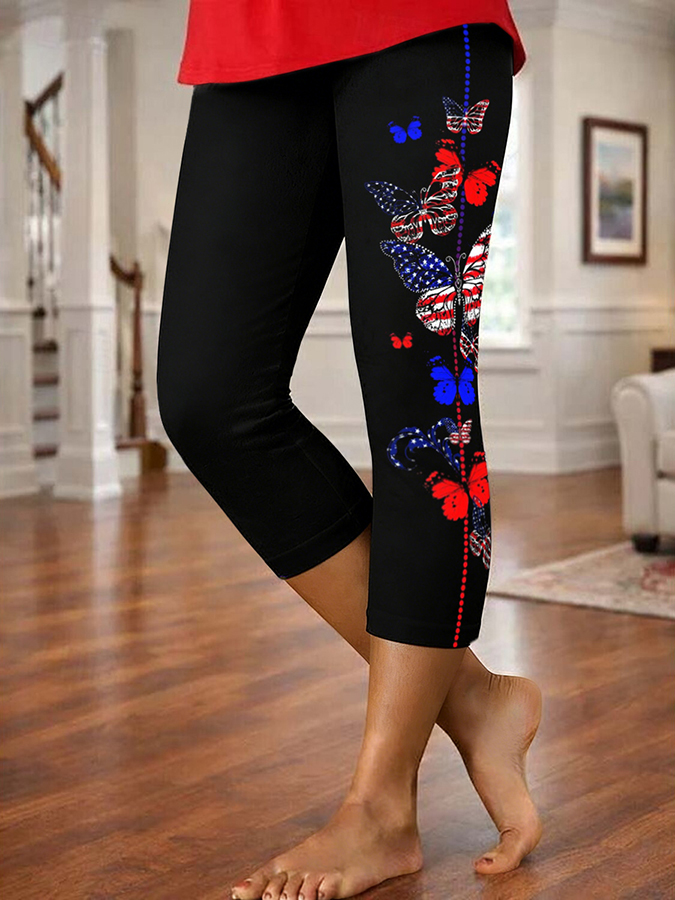 Women's Casual American 250Th Anniversary Printed Pants