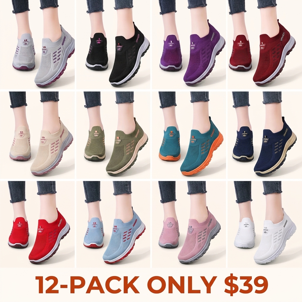 Women's slip-on knit sneakers