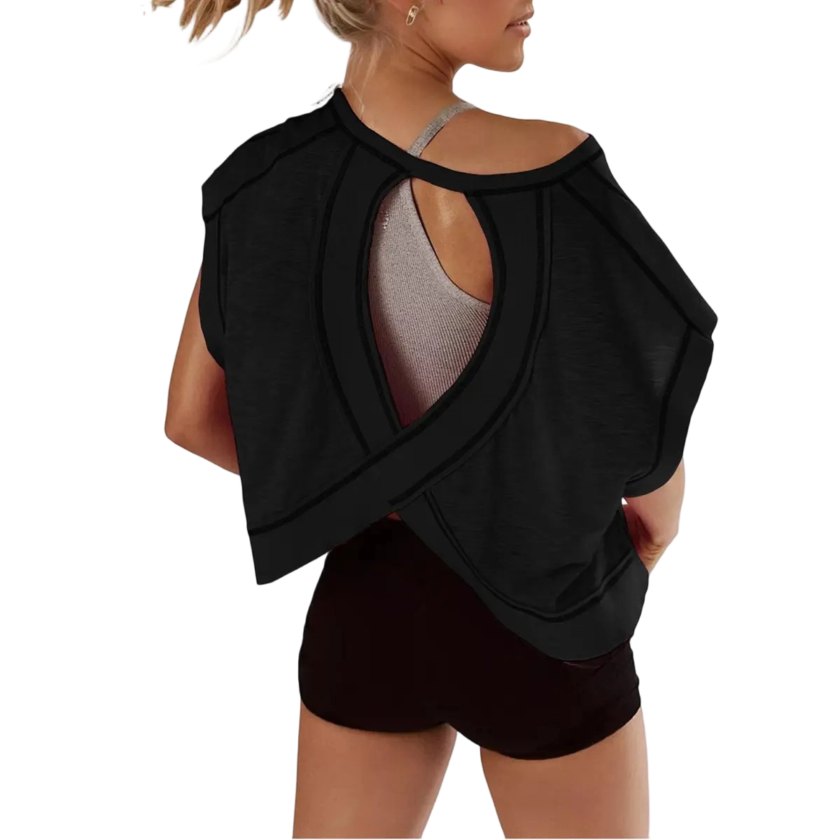 Women's Open Back Crop Top