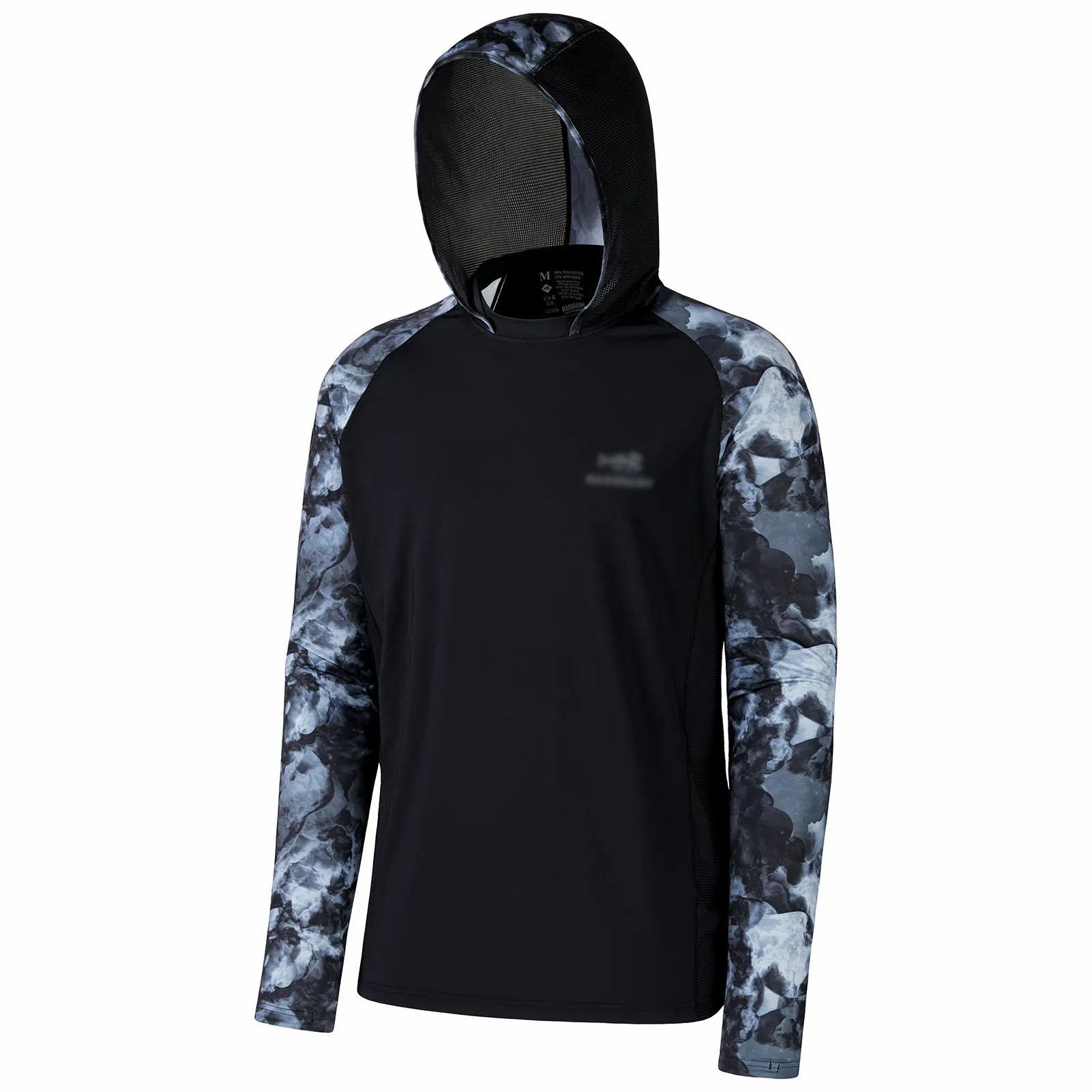 Men's UPF 50+ Long Sleeve Fishing Hoodie – Camo Cooling Shirt with Pockets & Thumbholes
