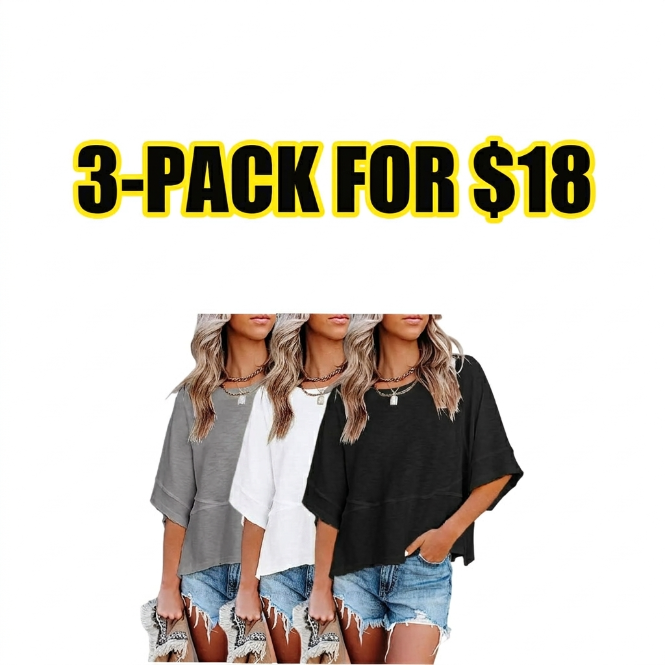 Women's Batwing Sleeve Casual Summer Top