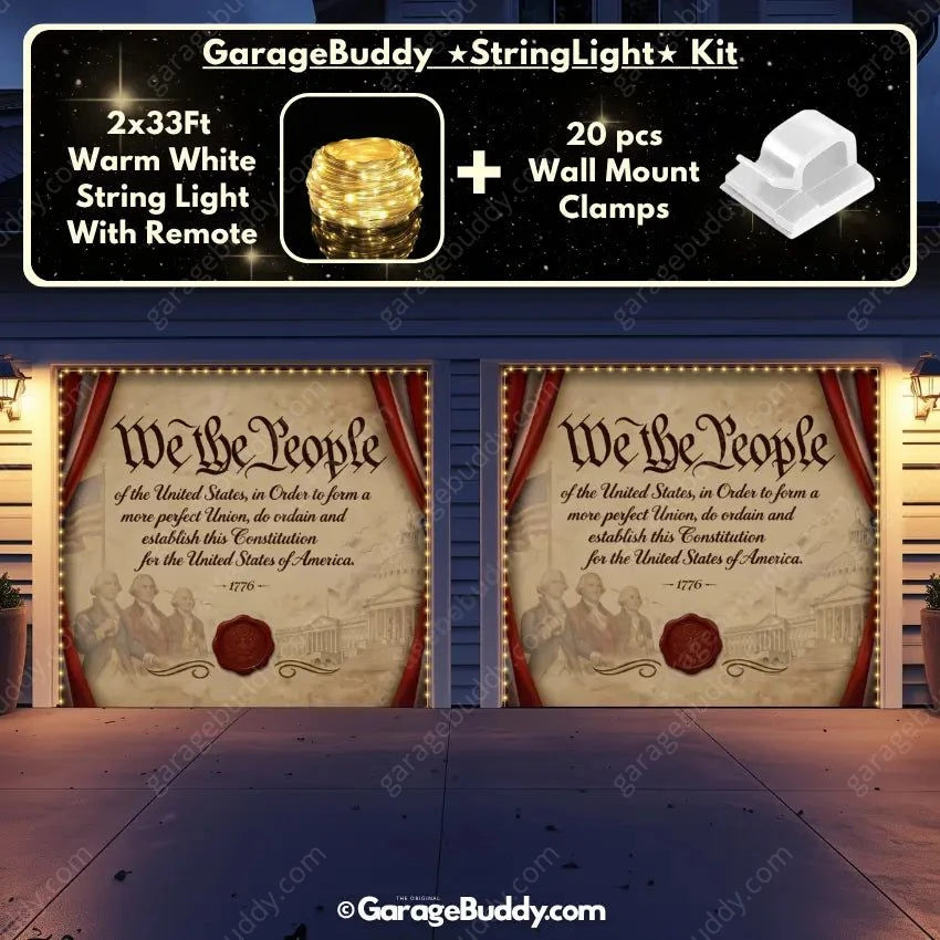We the People | Patriotic Constitution Garage Door Cover