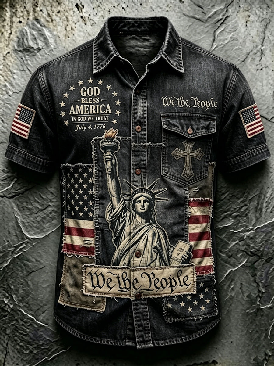 Men'S 250Th Anniversary National Faith Print  Shirt