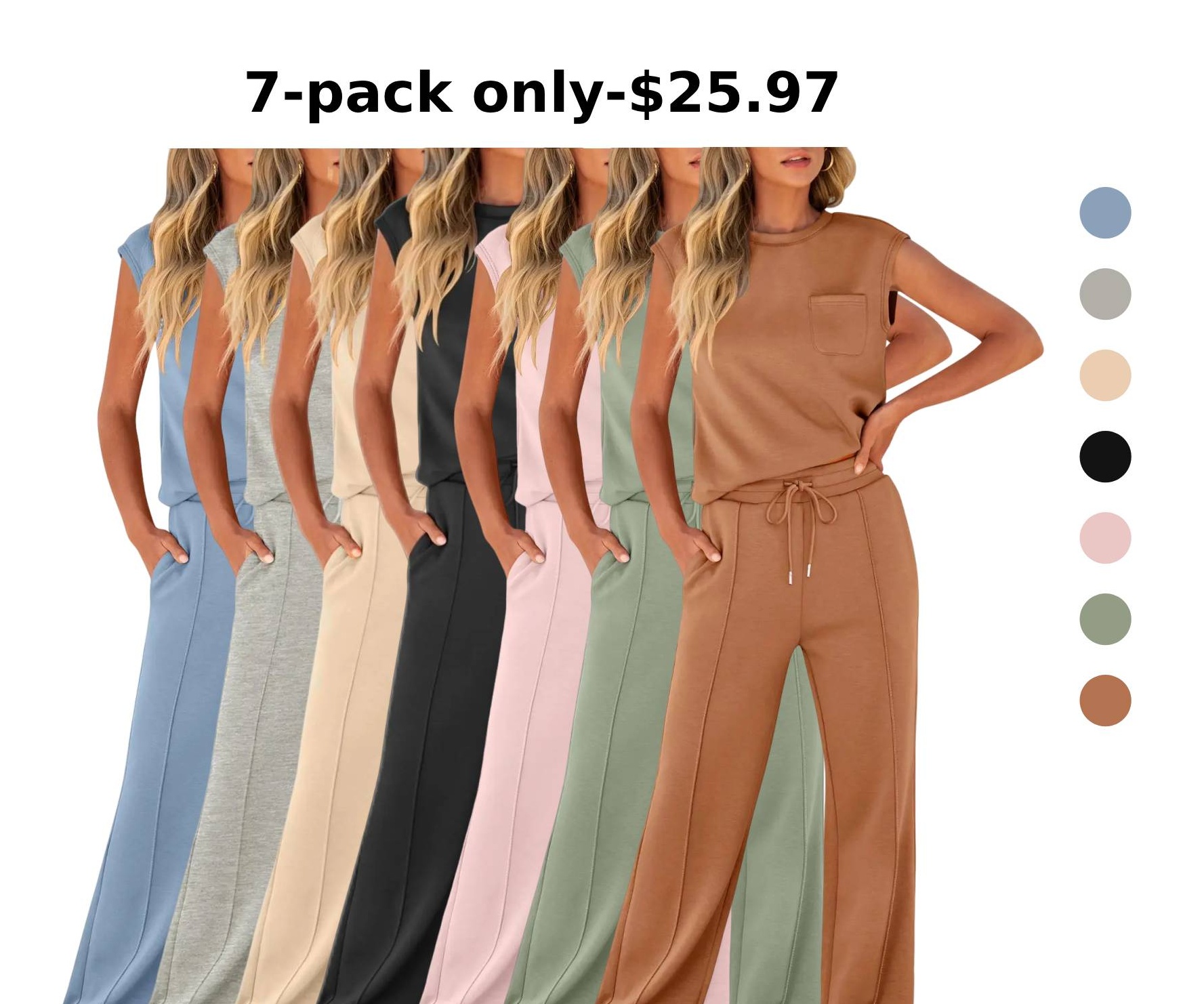 ⚡FINAL SALE⚡- Women's Solid-Color Slim-Fit Vest and Trousers Two-Piece Set