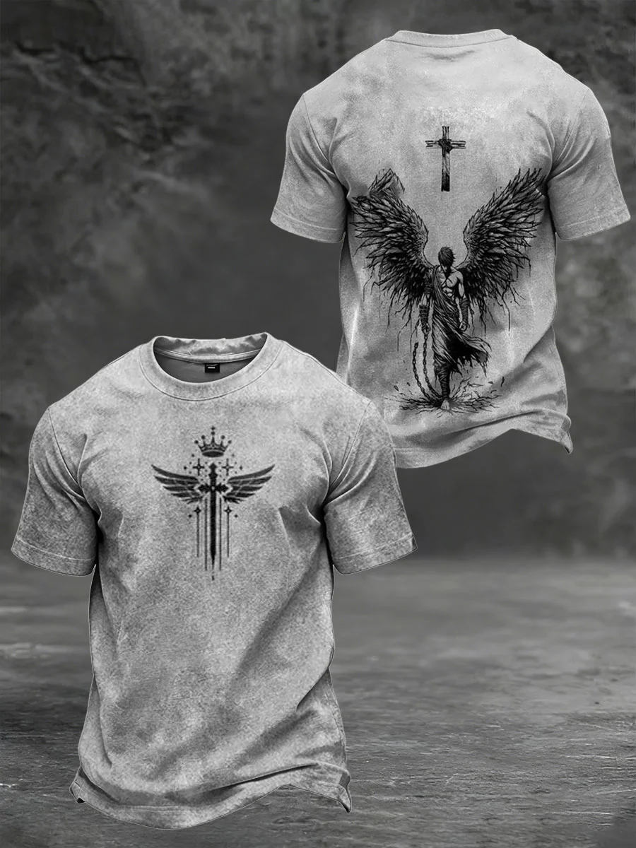 Men's Faith Print Casual Short-Sleeve T-Shirt