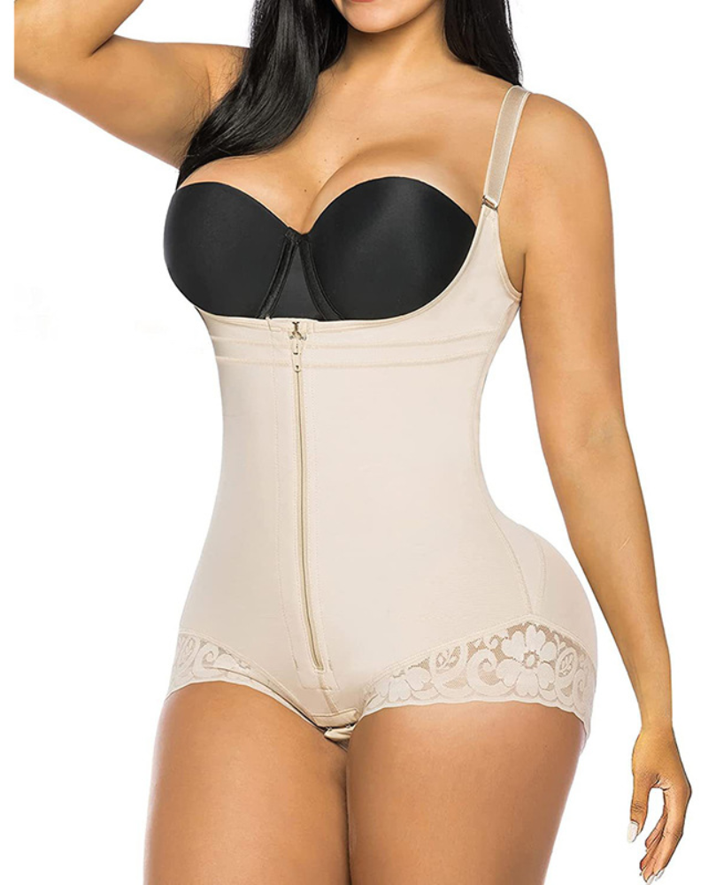 Seamless Zip-Front Full Body Corset Shaper