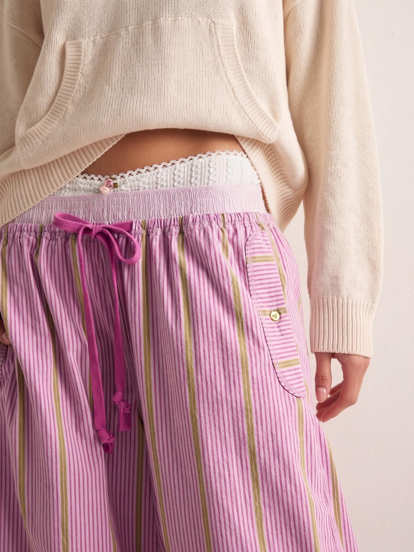 🔥LAST DAY SALE 90% OFF💕Striped Wide Leg Pants, pumpkin pants,Millennial Style Loose Fit Drawstring Waist