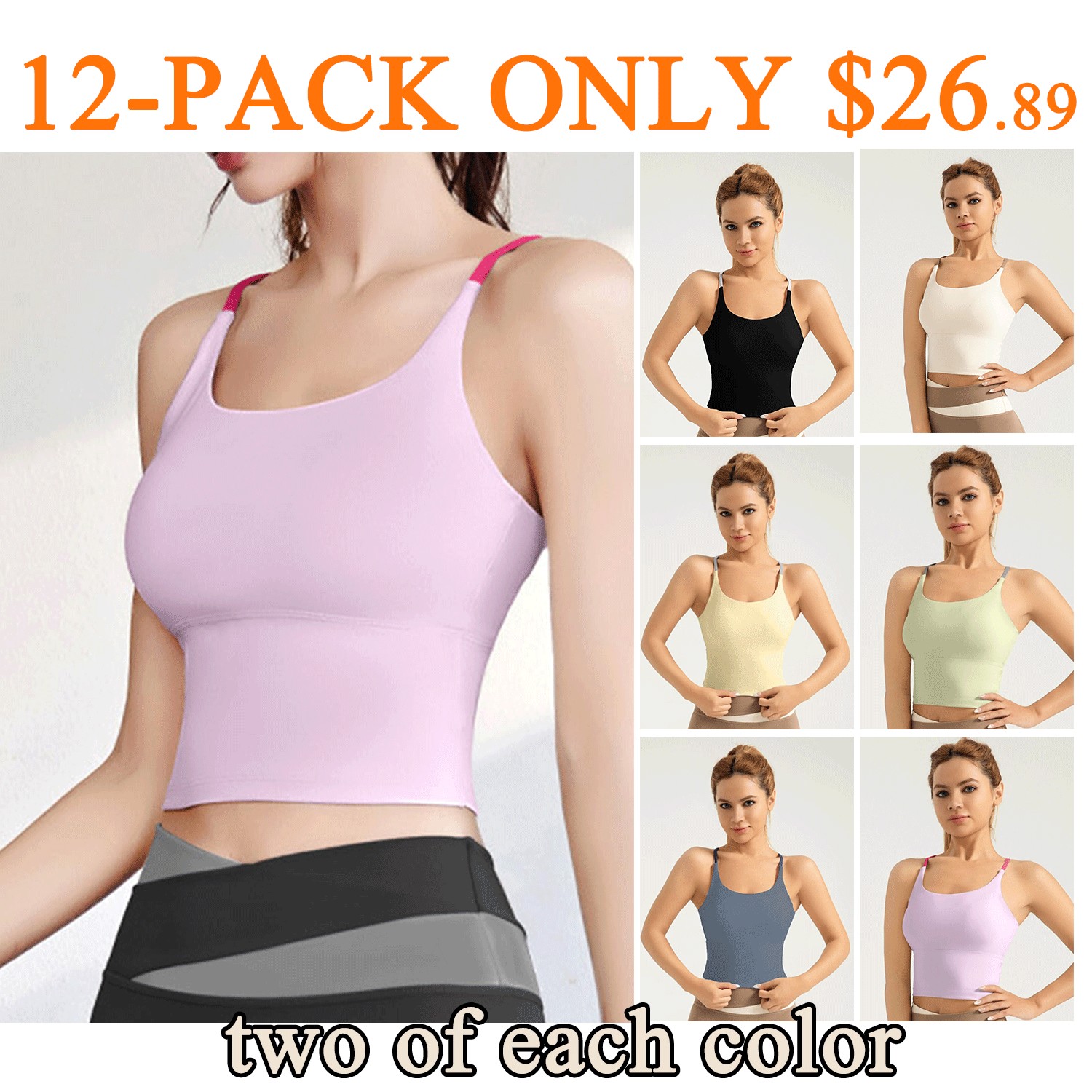 Women’s Criss Cross Sports Bra – Comfortable & Durable Active Crop Top