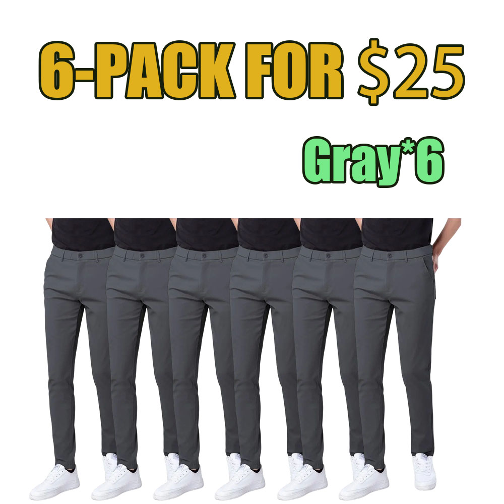 Men's Skinny Fit Khaki Tapered Casual Pants