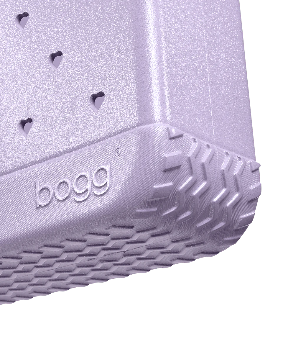 Small Tote Baby Bogg Bag - Heart Shimmer LILAC