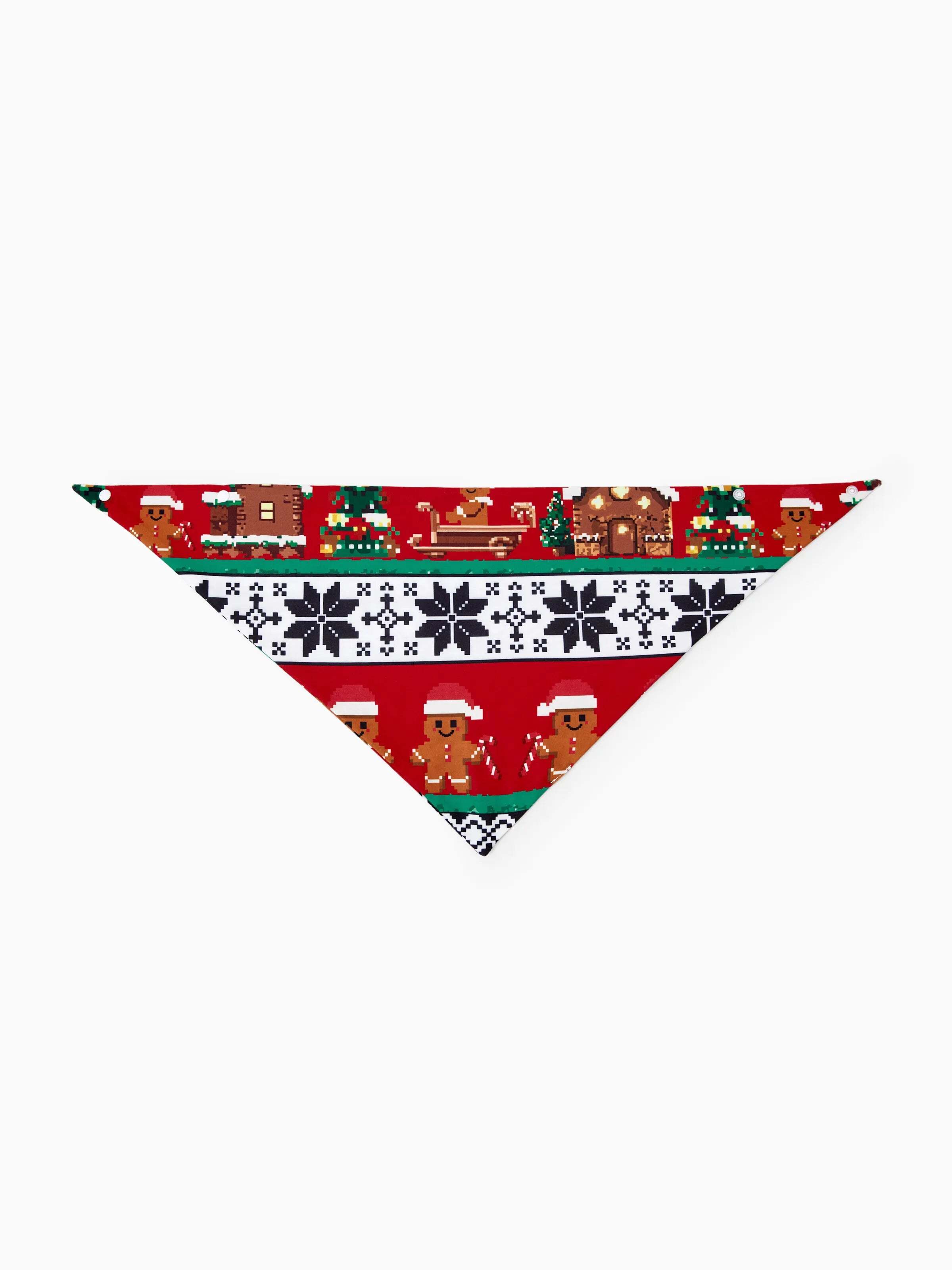 Christmas Matching Family Pajamas Set Gingerbread Print Long-sleeve PJS with Christmas Socks Red